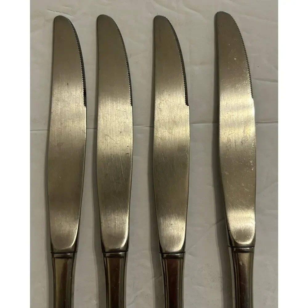 Vtg Oneida Maestro St Leger Aberdeen Stainless‎ Flatware Dinner Knives Set Of 4